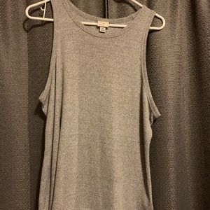 Grey ribbed tank top fits true to size